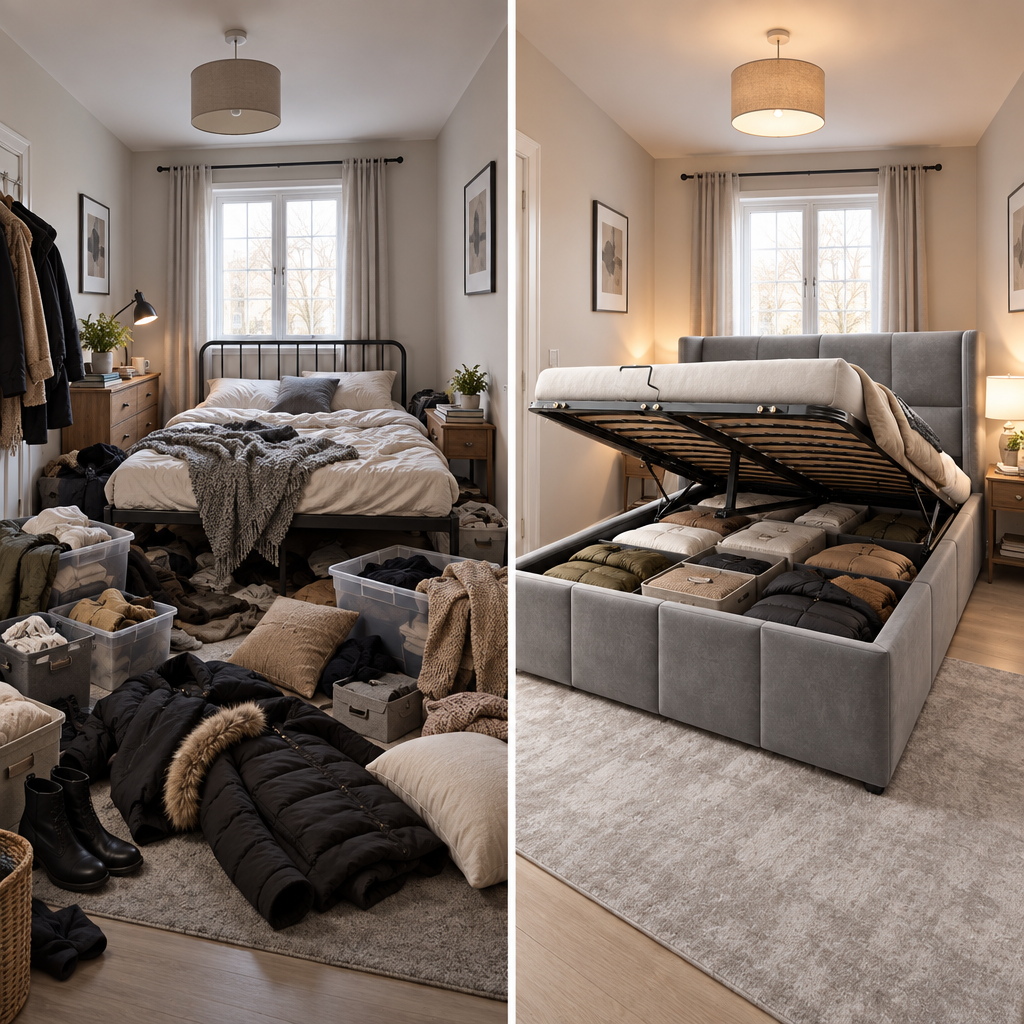 Lit coffre Hydraulique - Velours Capitonné gris