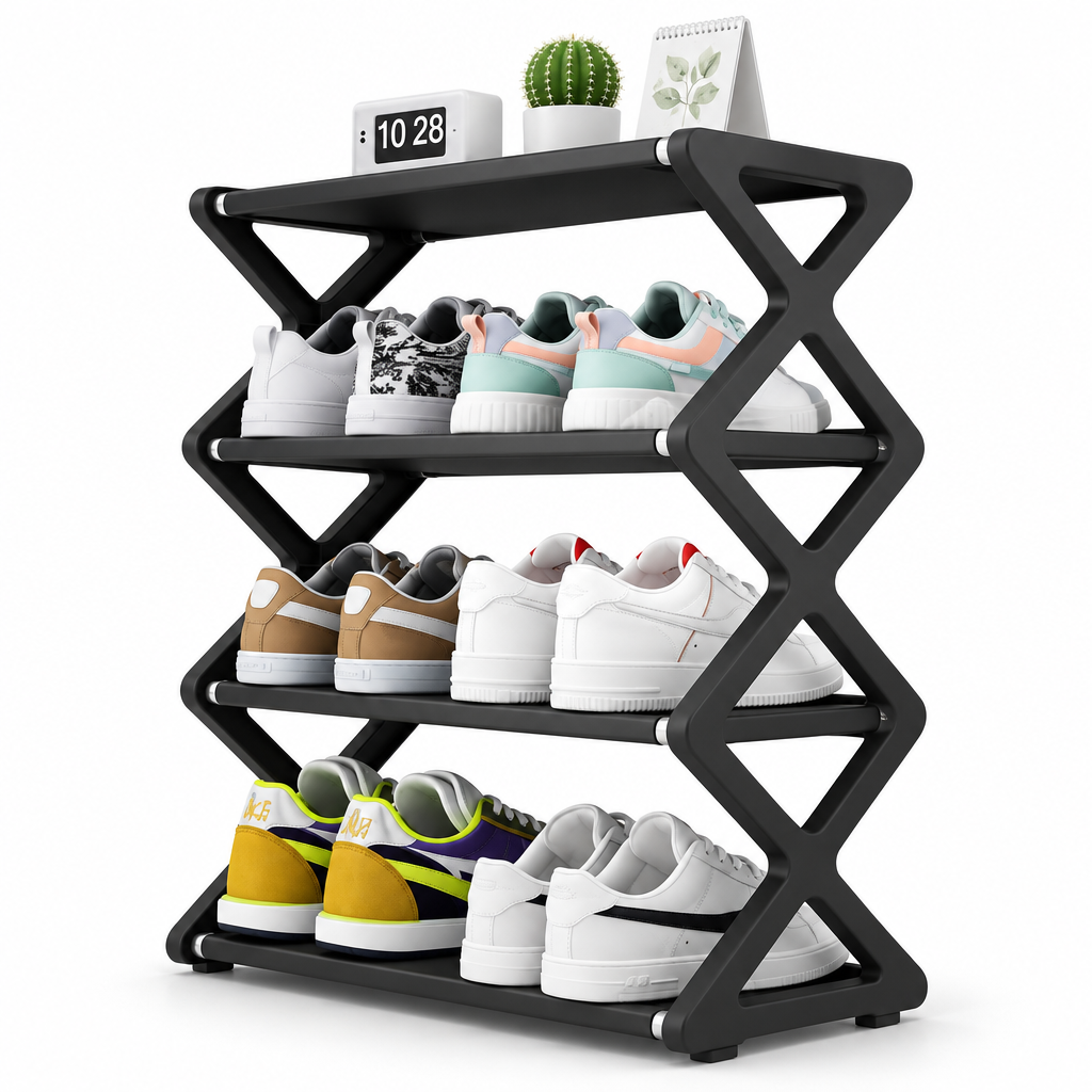 Organiseur de Chaussures Gain de Place (4 Niveaux)
