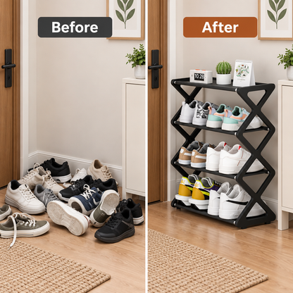 Organiseur de Chaussures Gain de Place (4 Niveaux)
