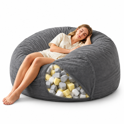 Pouf Lit Nuage XXL - Mousse Haute Densité
