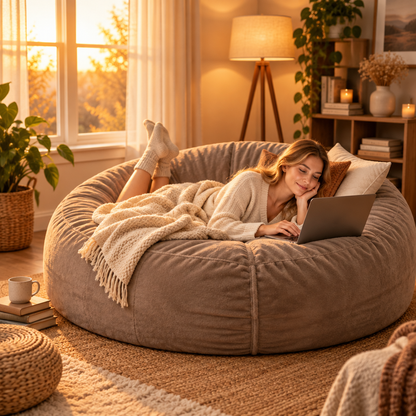 Pouf Lit Nuage XXL - Mousse Haute Densité